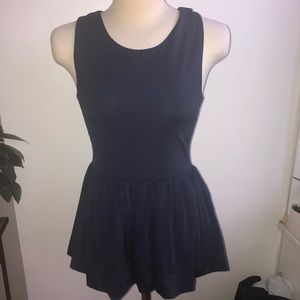 H&M blue peplum top
